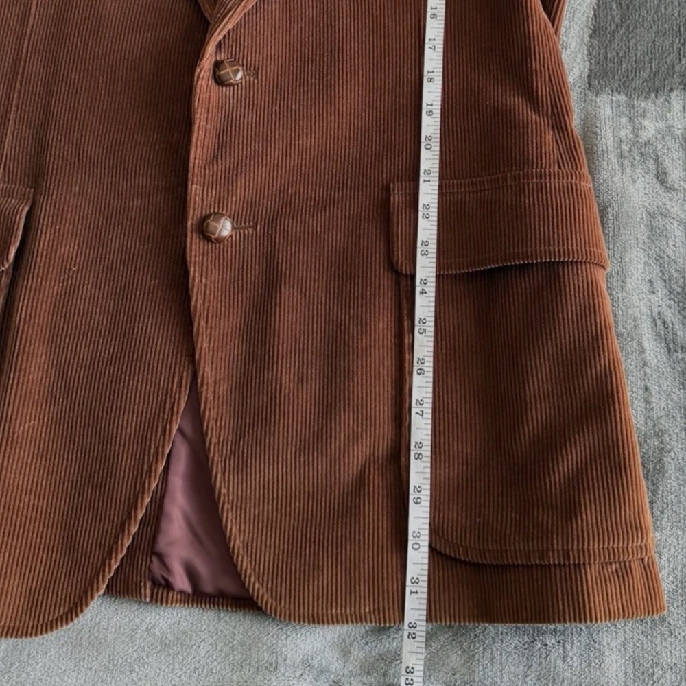 Cambridge Classics Mervyns Corduroy Blazer Elbow Patch Men's 44L Chin Button VTG - Picture 8 of 16